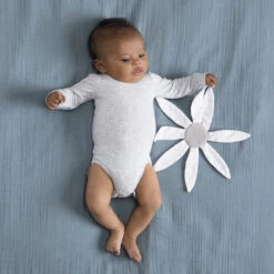 Doudou Plat Spécial Bébés Prématurés Fleur -Maman et Bé Soldes PJPXXF BLA 11 X