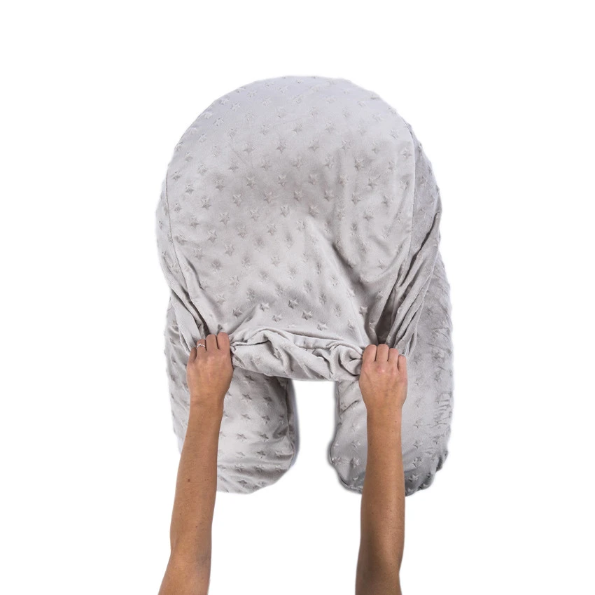 Housse De Coussin D'allaitement Ronde En Polaire - Etoiles 3 Housse De Coussin D'allaitement Ronde En Polaire - Etoiles