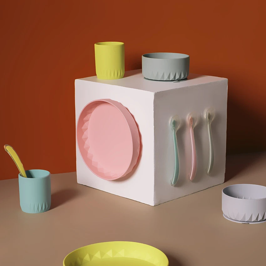 Set Repas En Silicone 3 Pcs - Origami 5 Set Repas En Silicone 3 Pcs - Origami – Image 3