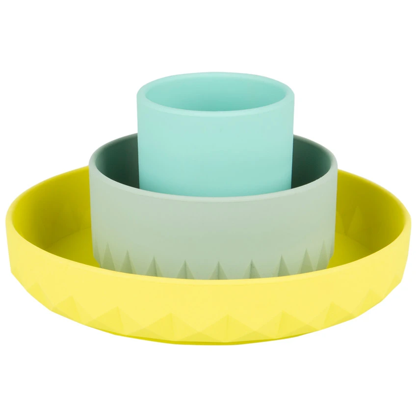 Set Repas En Silicone 3 Pcs - Origami 4 Set Repas En Silicone 3 Pcs - Origami – Image 2