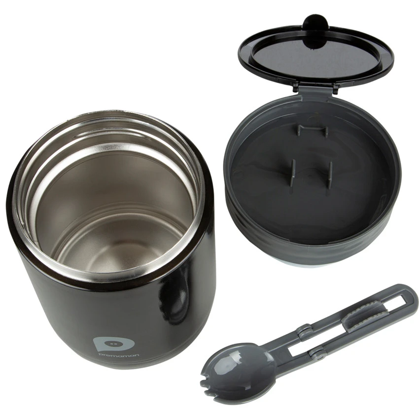 Thermos Milo - Noir/Gris 4 Thermos Milo - Noir/Gris – Image 2