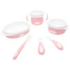 Set Repas Avec Couverts En Silicone Mix'N'Match - Rose