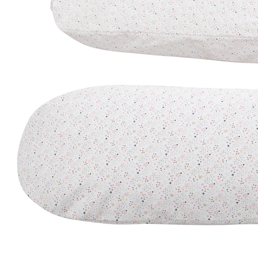Housse Coussin D'allaitement 190cm - Étoiles Roses 6 Housse Coussin D'allaitement 190cm - Étoiles Roses – Image 4